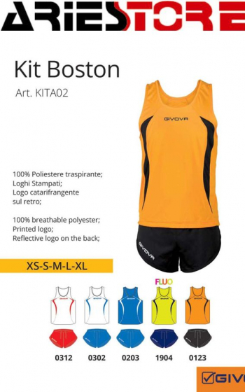 Boston kit Running Givova KITA02