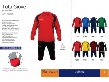 Giove tuta pinoc. Givova TT004