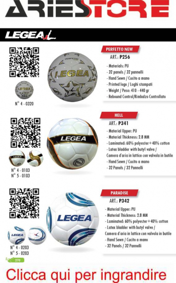 Perfetto P256 n°4 Ball Legea