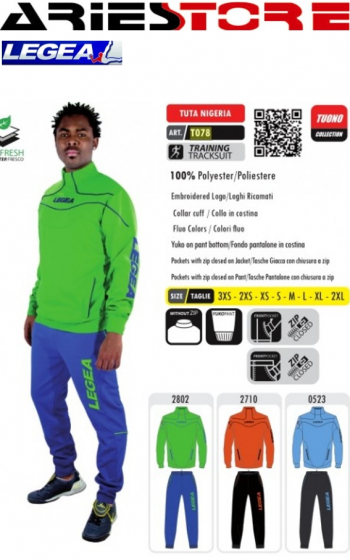 Nigeria tracksuit Legea T078