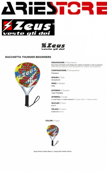 Racchetta Beginner Padel Zeus