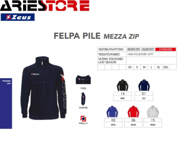 Felpa Pile 1/2 Zip Zeus