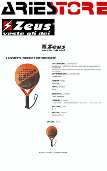 Racchetta Intermedia Padel Zeus