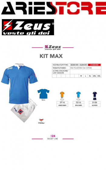 Max Kit Zeus Rugby