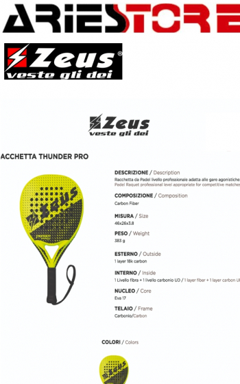 Racchetta Pro Padel Zeus