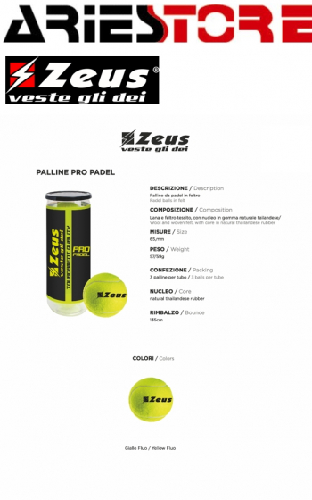 Palline Pro Padel Zeus